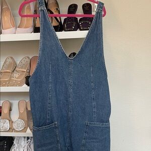Free People Blue Denim Jumpsuit